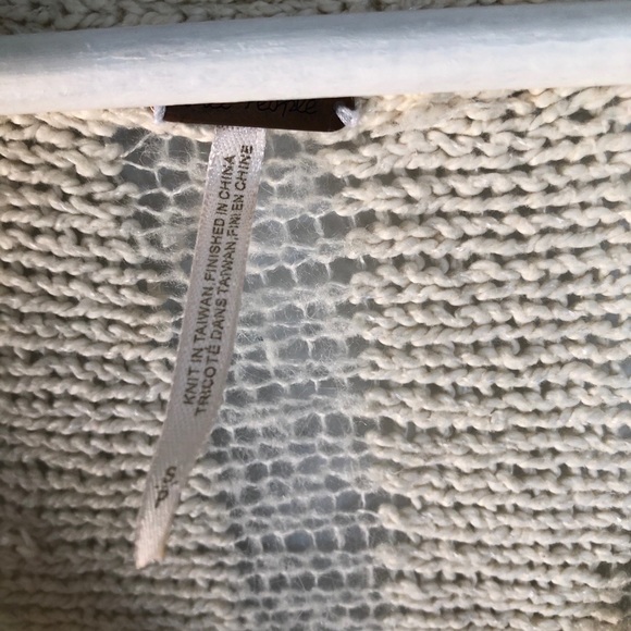 Free People Open Weave Long Sweater Ivory sz S - Picture 2 of 5